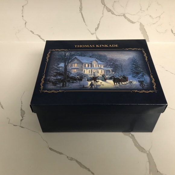 Bradford Exchange 4 Thomas Kinkade Christmas Light up luminary Ornaments NIB - Picture 2 of 10